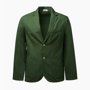 Onia Linen Cotton Canvas Blazer